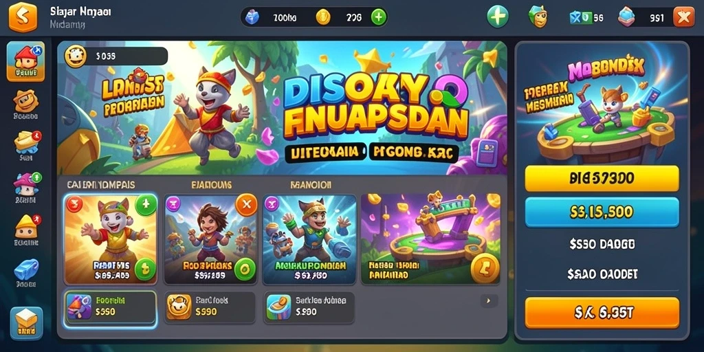 Tampilan antarmuka permainan yang intuitif dan mudah dipahami.